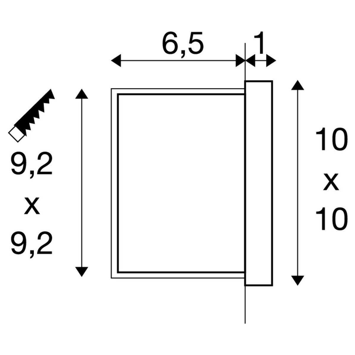 Außenstrahler Concreto EL Wing Einbaustrahler modern Aluminium