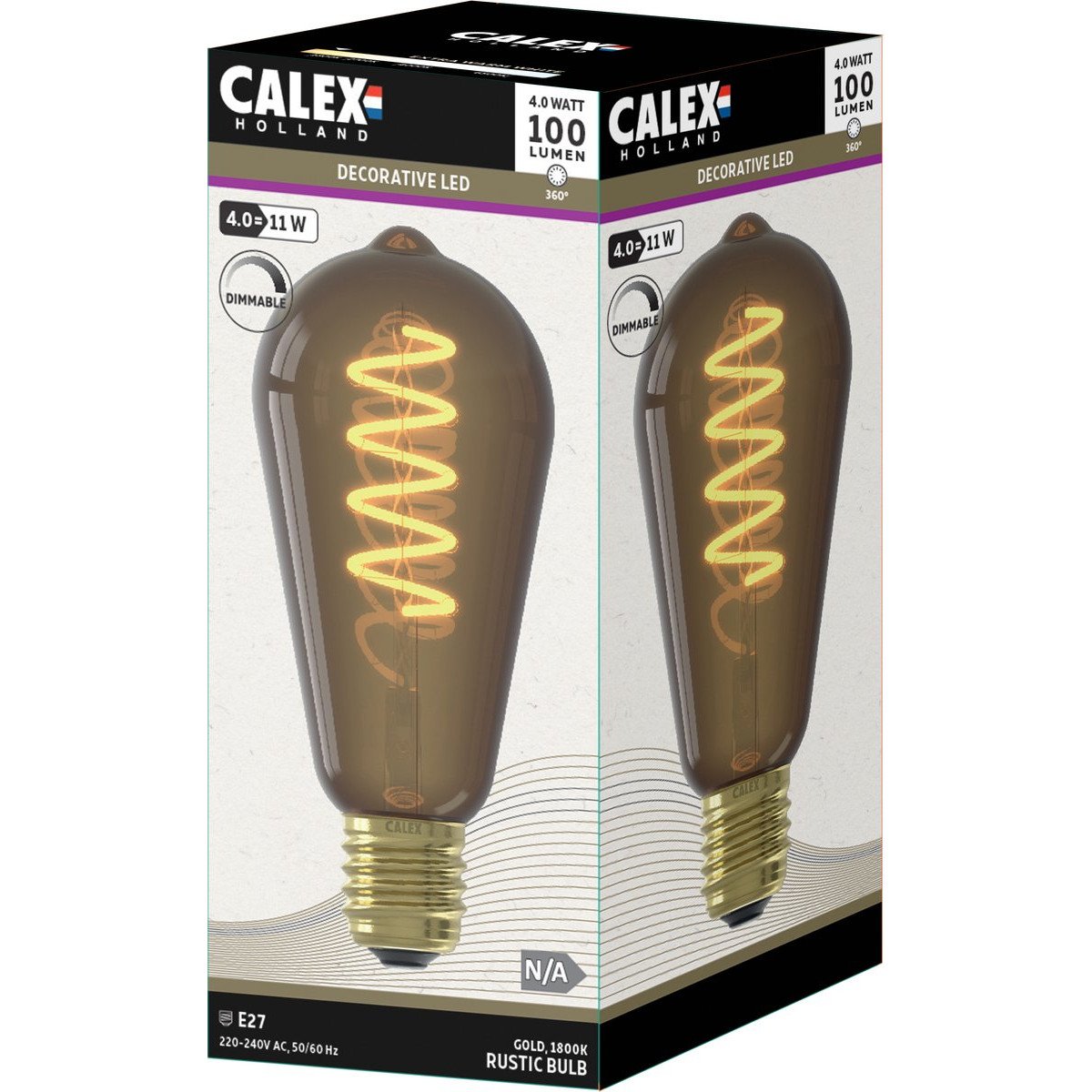 Elegantes Calex LED-Leuchtmittel 3,5 Watt E27-Fassung moderne Ambientebeleuchtung