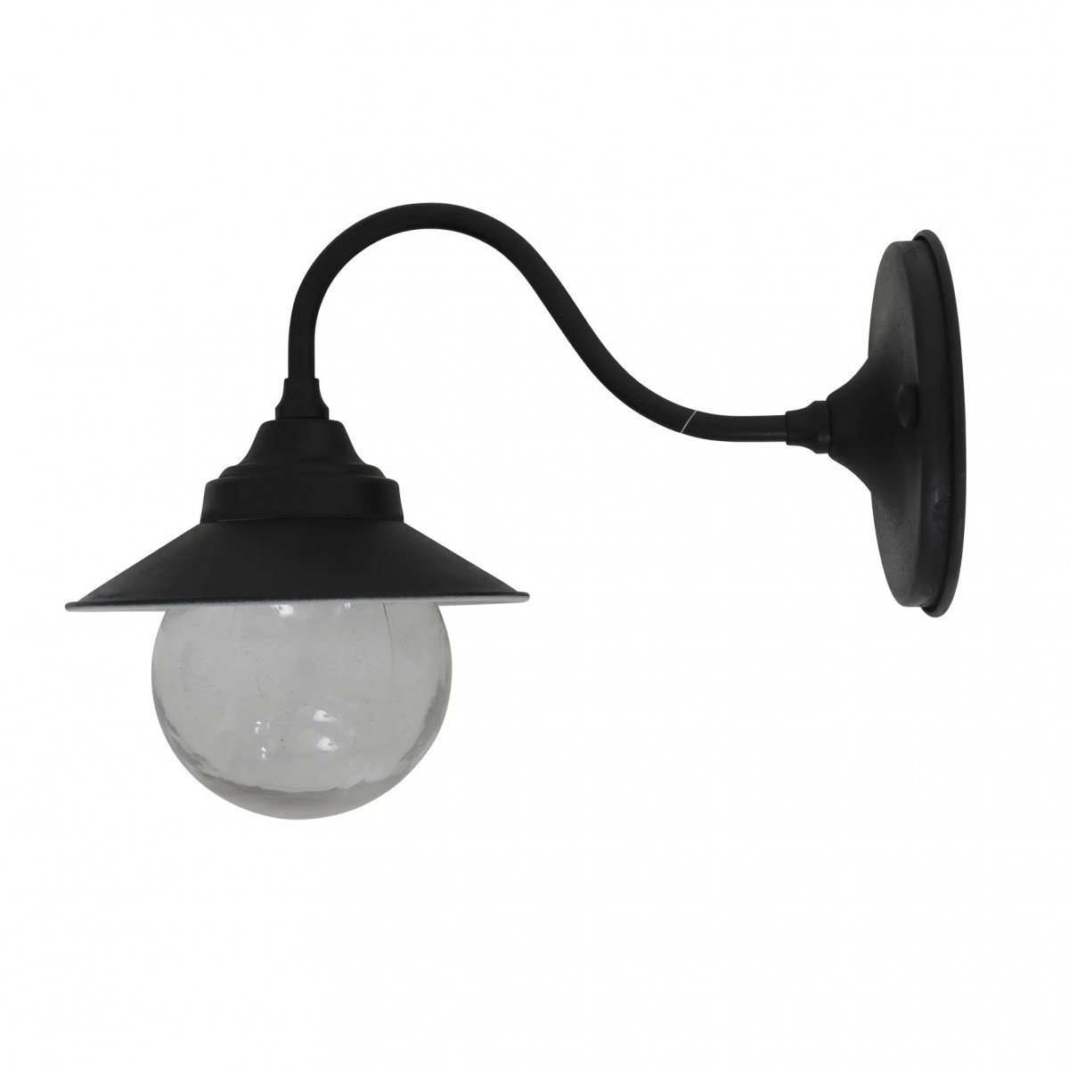 Messinglampe in antikschwarzer Farbe mit E27-Fassung