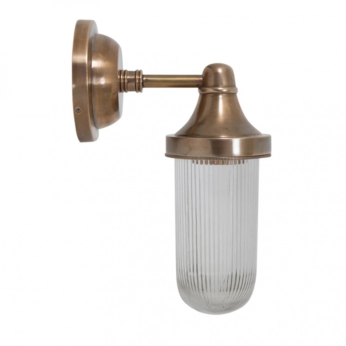 Messinglampe in der Farbe antik messing mit einer E27 Fassung