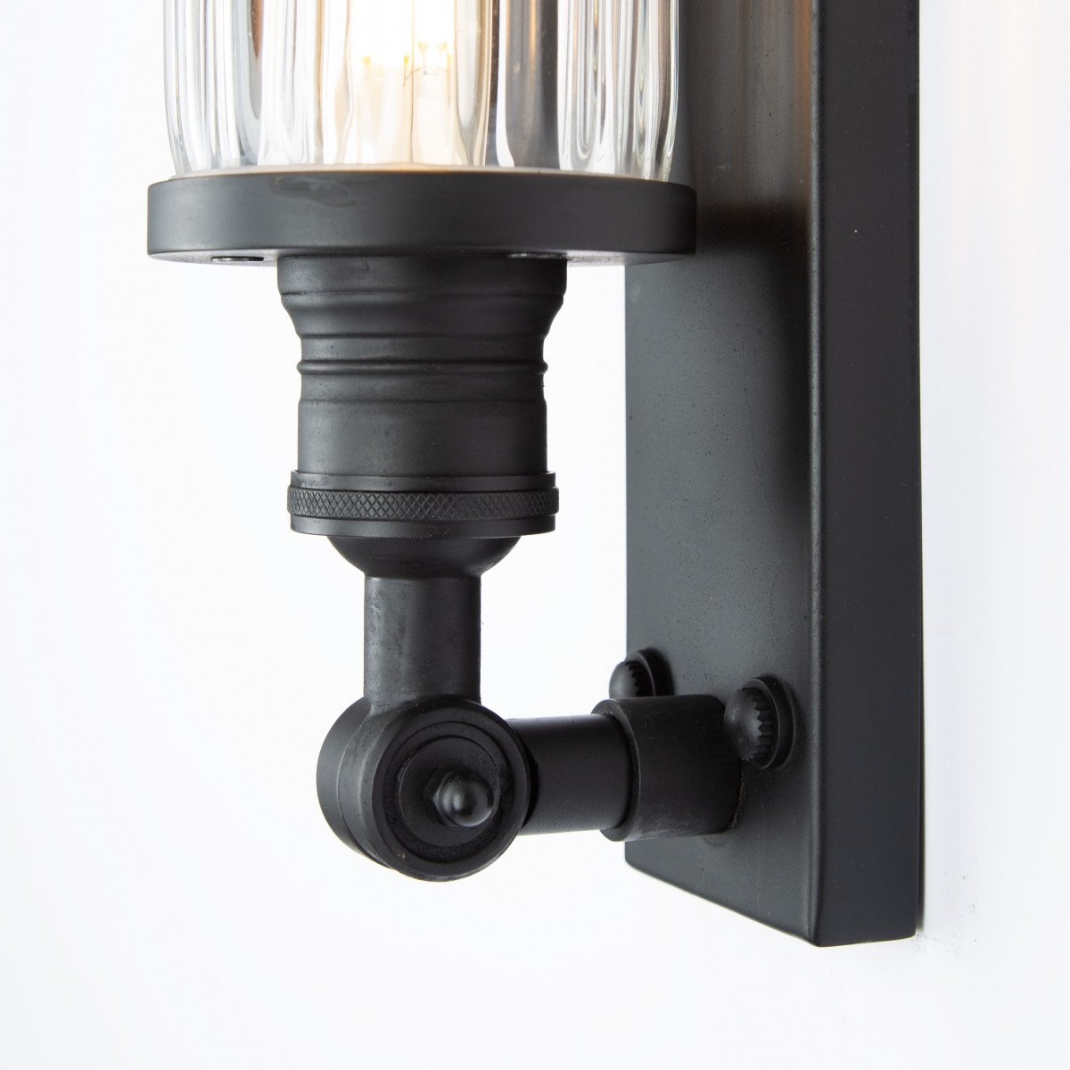 Messing Außenlampe anthrazit schwarz Design E27 Wandlampe