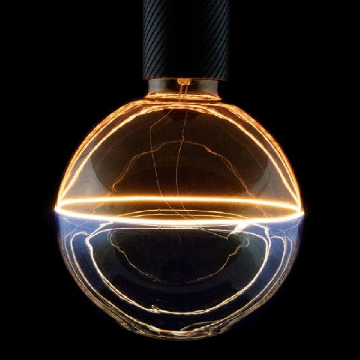 Lichtquelle Globe 145 Amber Blau Dimmbar E27