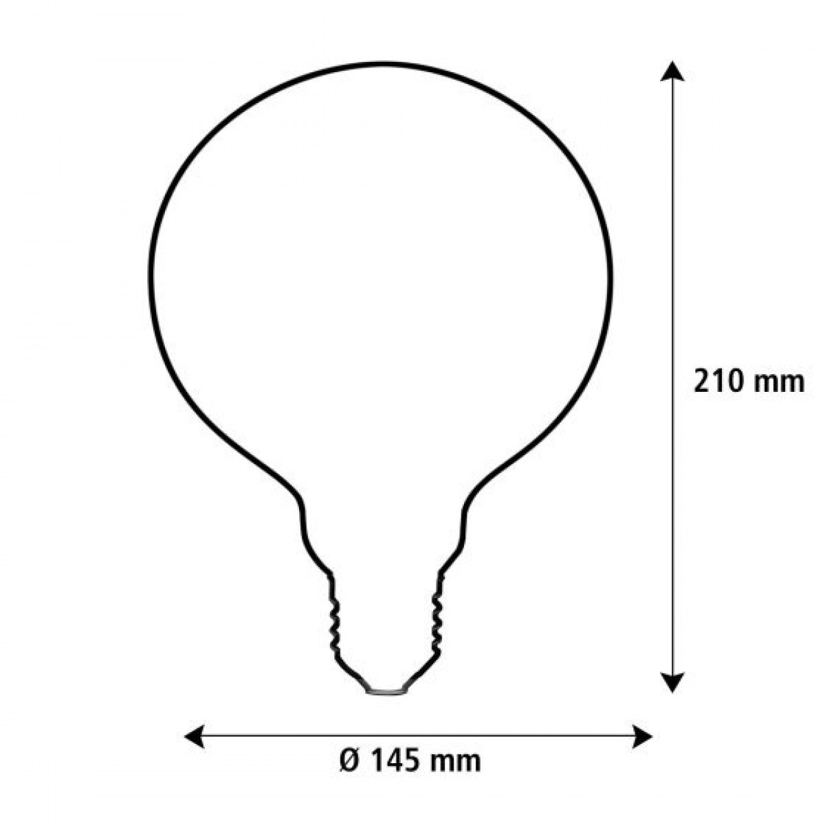 Lichtquelle Globe 145 Amber Blau Dimmbar E27