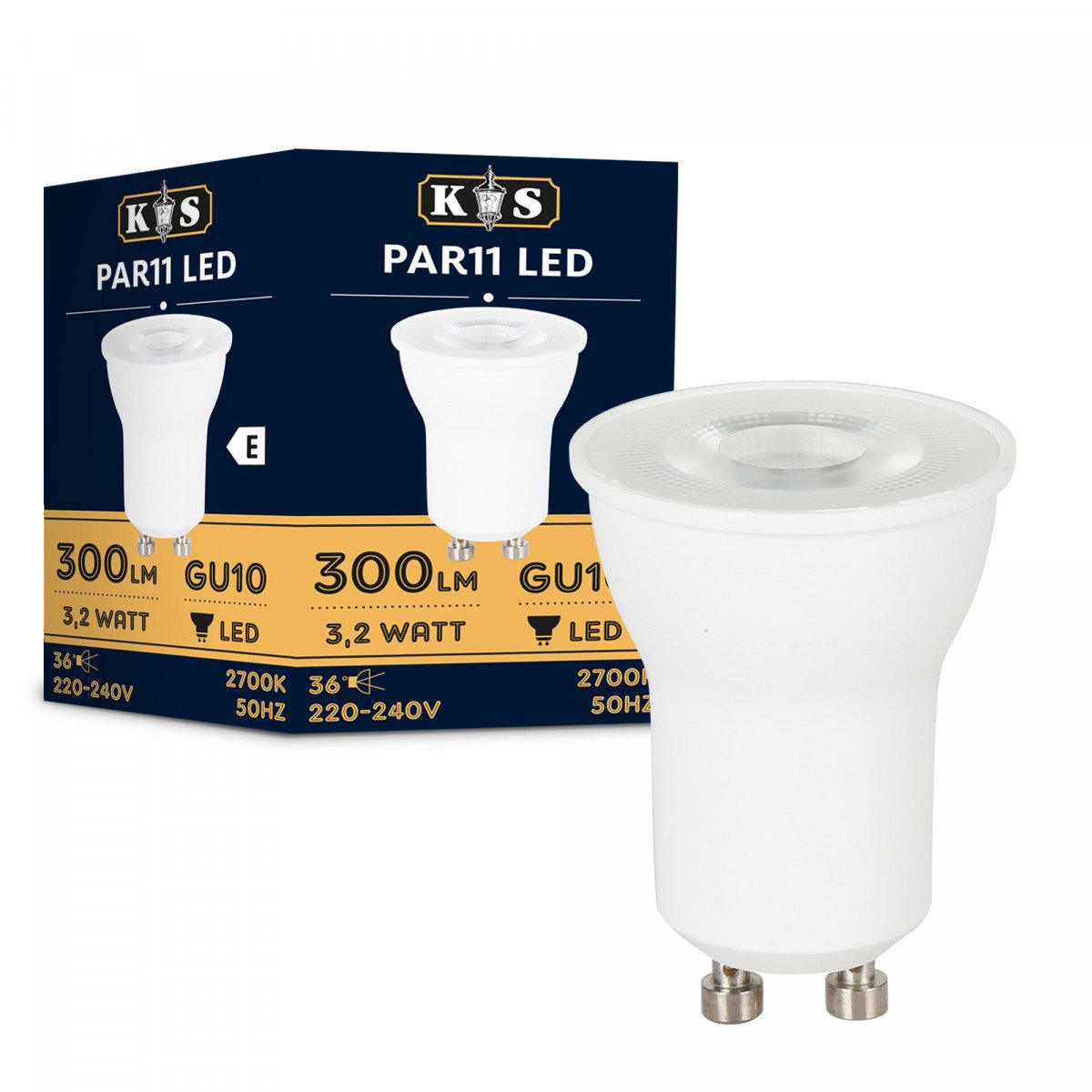 PAR11 GU10 LED-Lichtquelle 3,2W Dimmbar 2700K