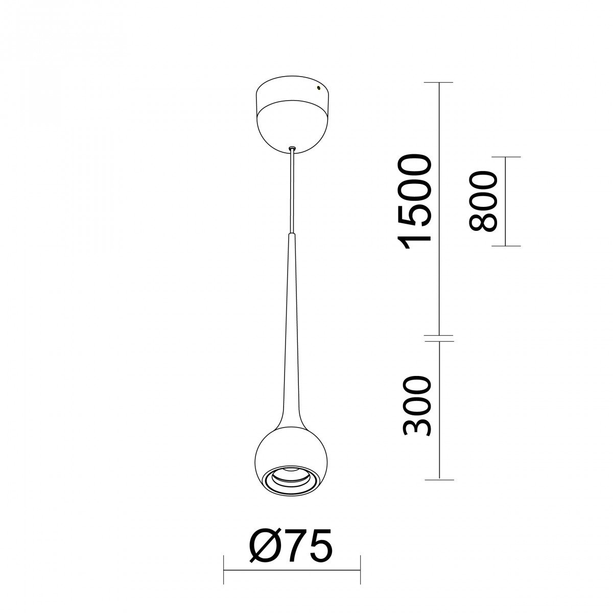 Schwarz Pendelleuchte im Drop-Design Aluminium modern