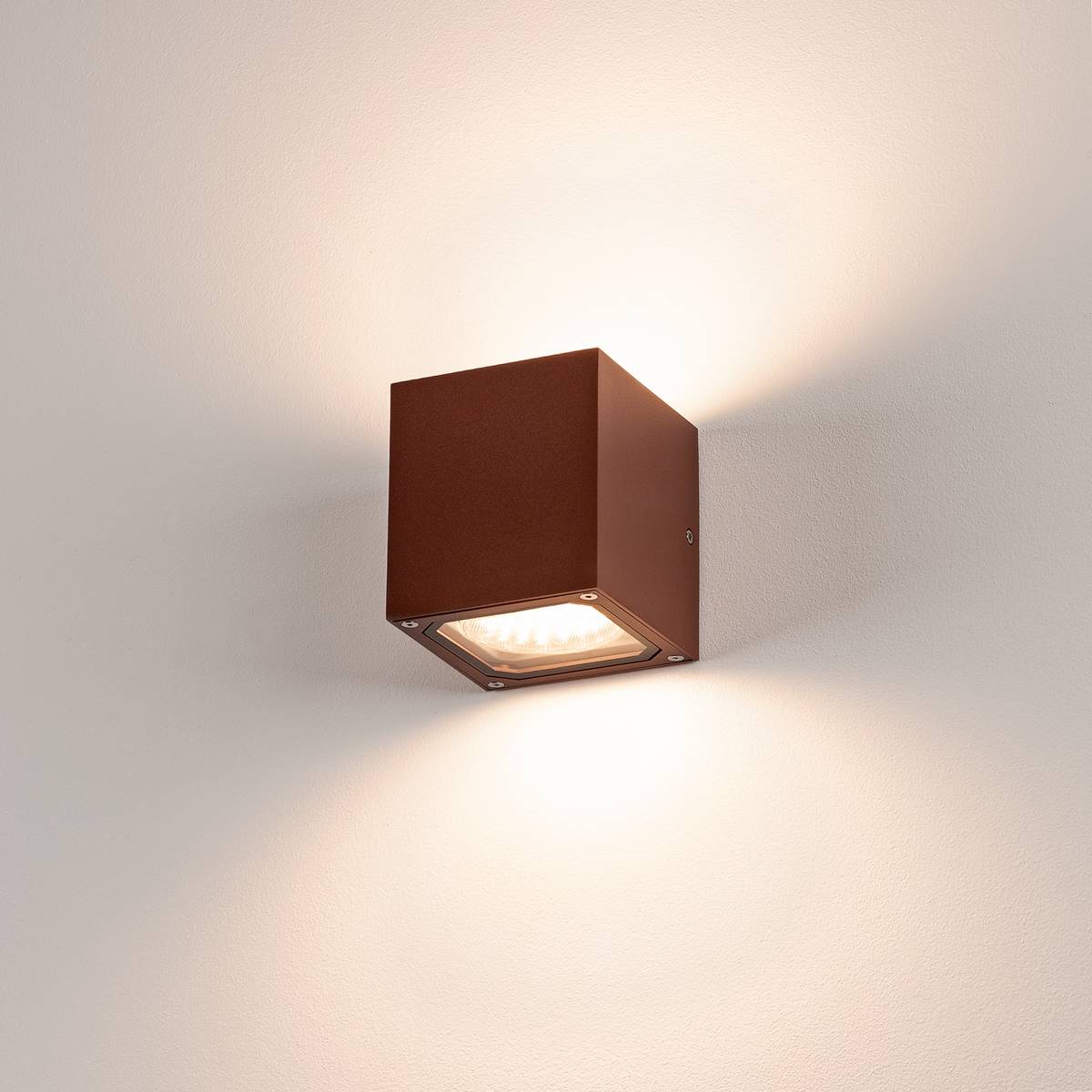 Wandleuchte Sitra Cube Rust Farbe 2xgx53